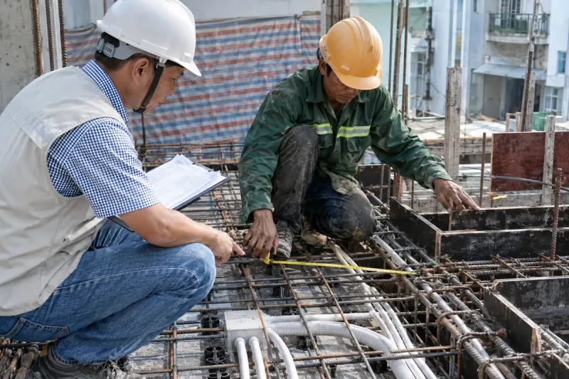 Kỹ sư nghiệm thu cốt thép và cốp pha nhà phố