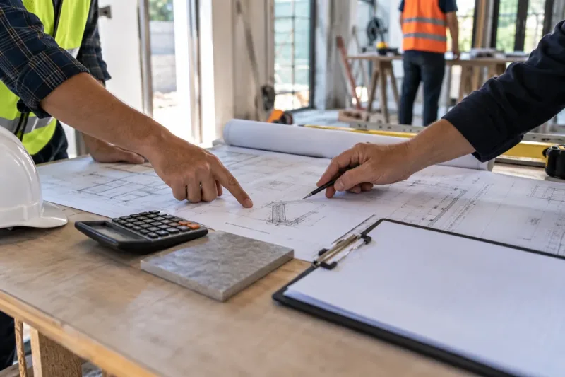 Chủ nhà và người phụ trách xác nhận thay đổi trước thi công